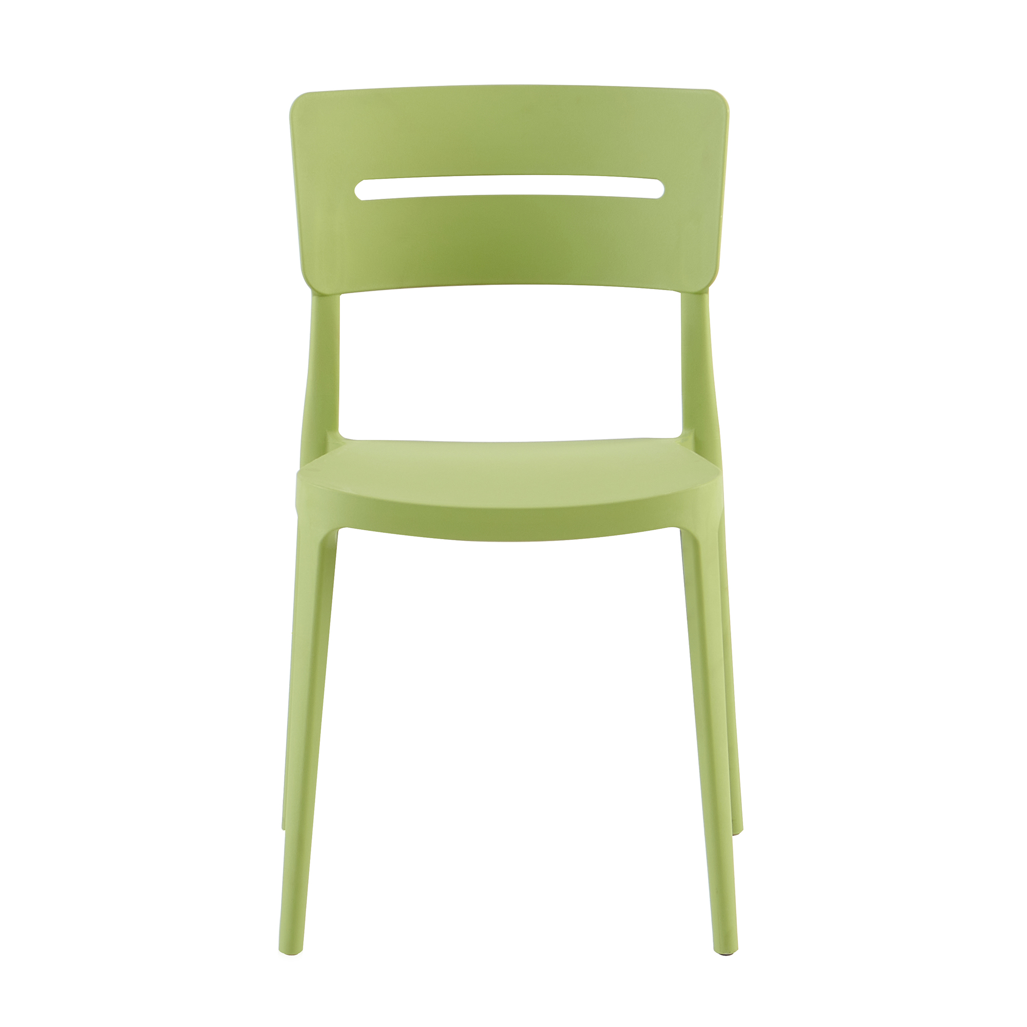 Image of Set Da, 4 Sedia Bella Verde In Polipropilene Per Soggiorno, Cucina E Arrossoo Bar
